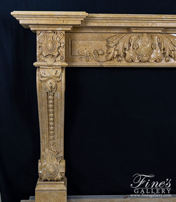 Marble Fireplaces  - Italian Style Miele Verona Fireplace Mantel - MFP-2439